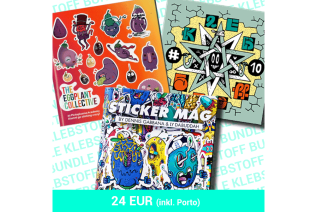 Stickermag-Bundle KLEBSTOFF #10 + EGGPLANT + STICKER MAG by Gabbana & Lyde