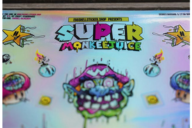 SUPER MONKEEJUICE StickerSheet HOLO