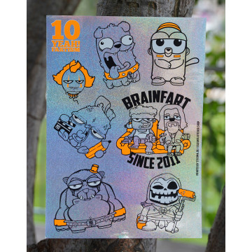 BRAINFART StickerSheet GLITTER