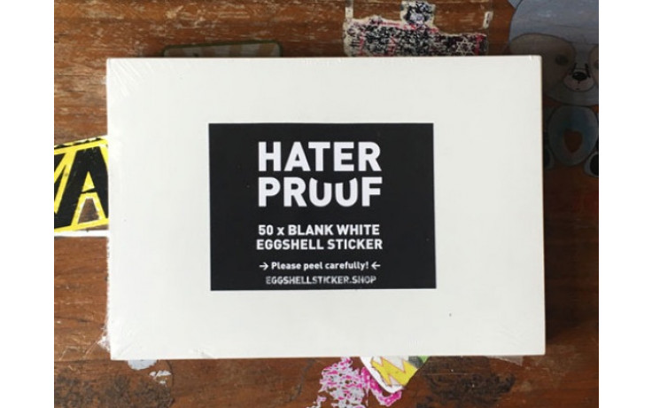 XL-BLANKO-STICKERPACK AUF WEISSER EGGSHELL-FOLIE