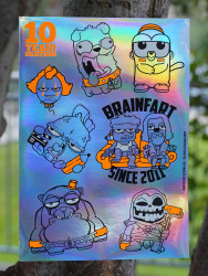 BRAINFART StickerSheet HOLO